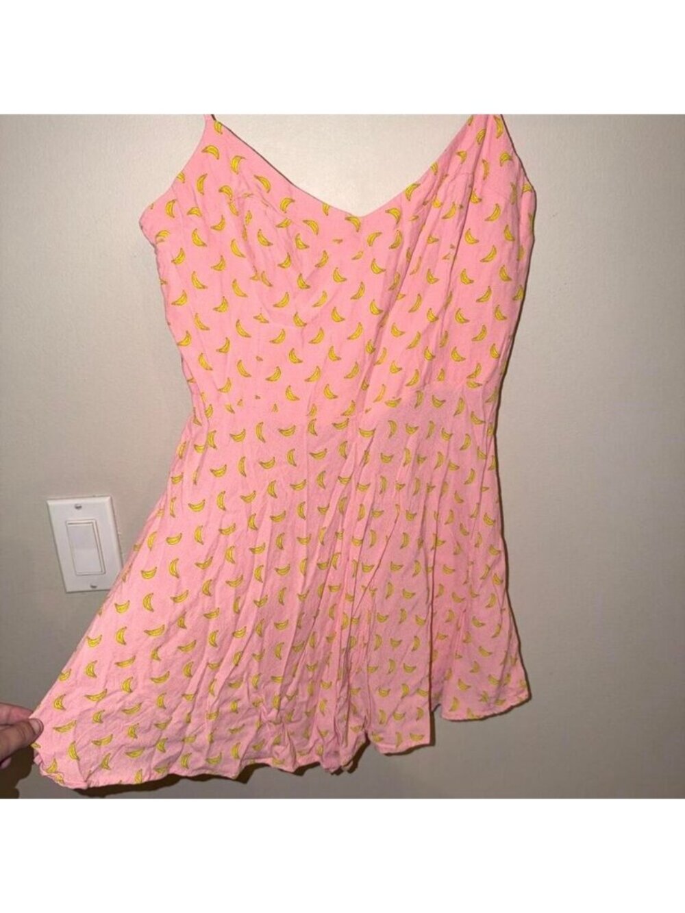 Zara Pink Banana Print Romper Size S